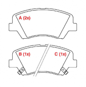 Pastilhas de freio i30, All New Cerato, Elantra, Veloster, HB20 1.6